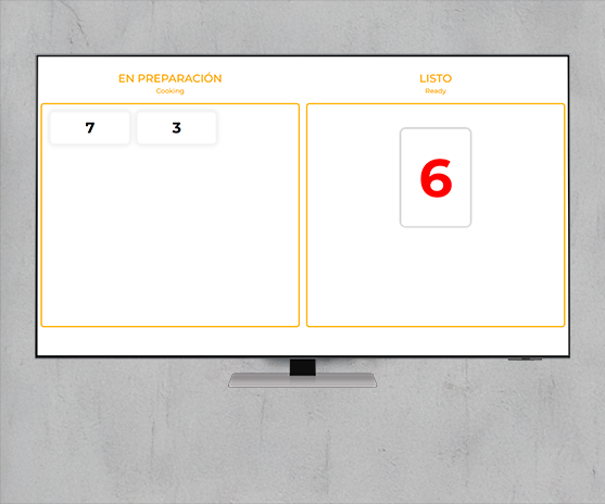 Zona de pedidos equipada con kiosks self service